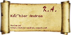 Köhler Andrea névjegykártya